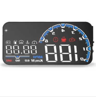 Free Shipping ELING 5inch Car HUD H300 Head Up Display OBD Speed Fuel Tachometer Voltmeter