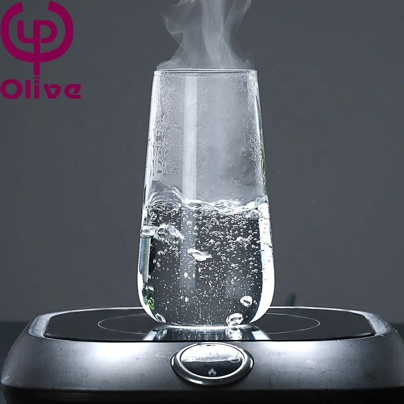 Large Capacity Home Bar Party Transparent High Borosilicate Glass Pot Belly Water Drop Drinking Milk Coffee Juice Water Glass