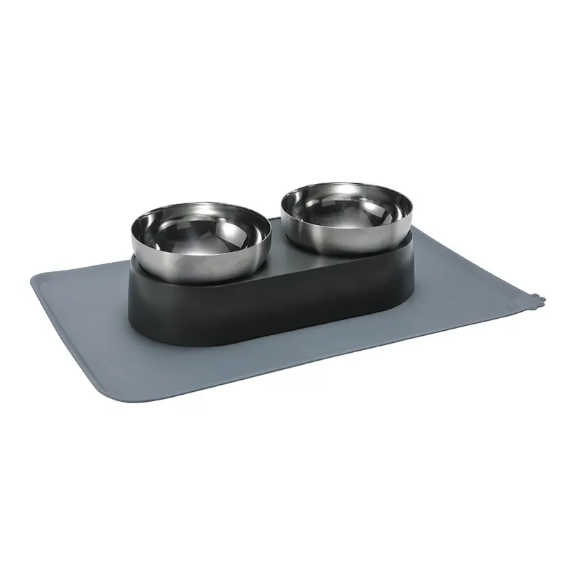 Pet Dog Cat Bowls Feeding Feeder Water Bowl Food Dish Stainless Steel For Pet Dog Cats Puppy Outdoor Non Slip Dog Bowl 1kg