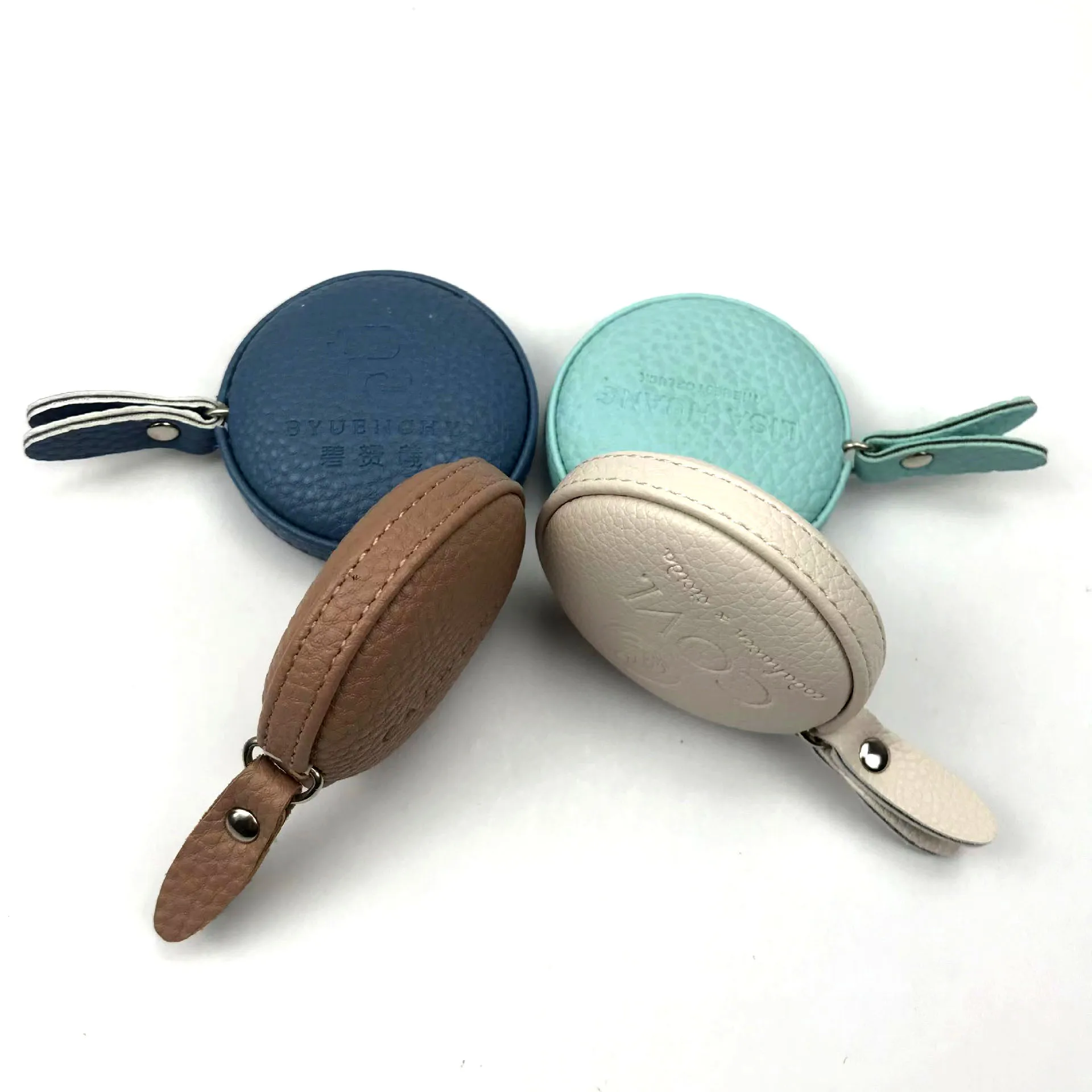 60 Inch 1 5 Meter Leather Measuring Tape Retractable Body Measuring Tape Round Mini Measuring Tape Customized LOGO