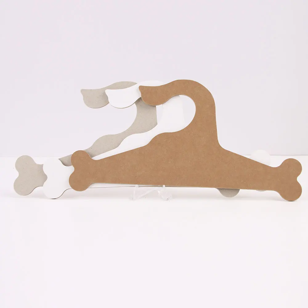 Cute design pet cardboard hanger paper animal clothing hangers customized pet dogs & cats hangers with paper cardboard