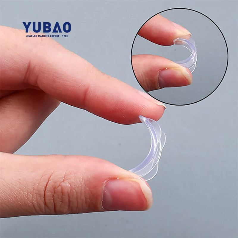 Ring Size Adjuster Tightener 8pcs/set Assorted Sizes Transparent Plastic Silicone Invisible Sizer for Loose Rings
