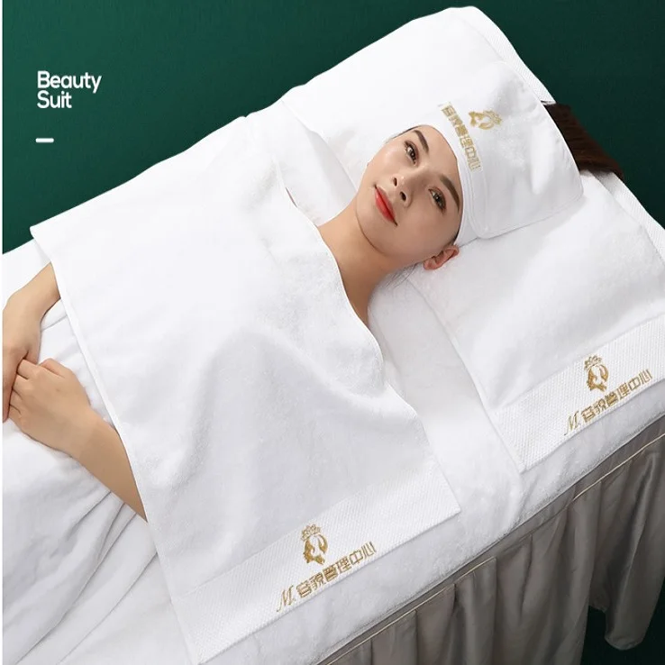 
wholesale 100% cotton high quality white hairdressing towels Beauty towels 