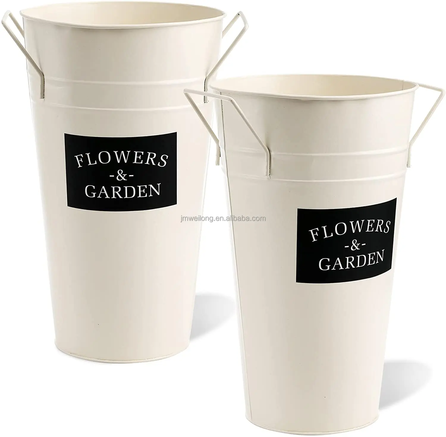 Galvanize Metal Flower Bucket Pot Metal Iron  Balcony Garden Florist Flower Pot Plant Planter  Flower Holders