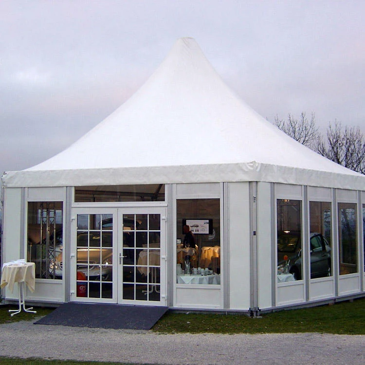 Factory Wholesale 3x3 5x5 6x6 Steel Aluminum White PVC Garden Pagoda Marquee Tent