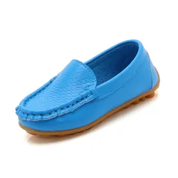 Wholesale Children Shoes PU Leather Casual Styles Boys Girls Shoes Soft Comfortable Loafers Kids Shoes