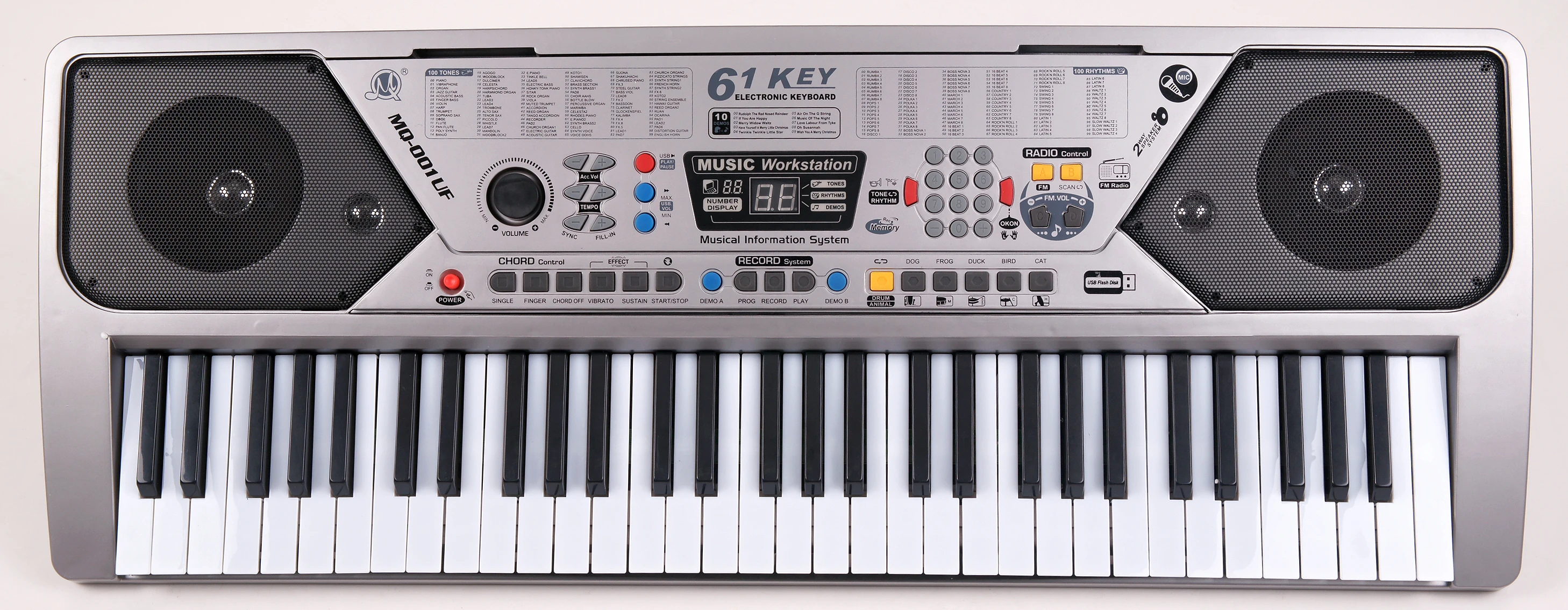 Электронная клавиатура, 61 клавиша, цифровое пианино с динамиком для начинающих, электронный орган