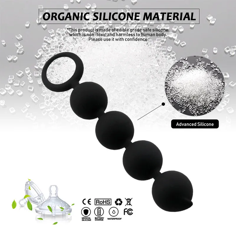 Medical silicone anal plug prostate massage vaginal masturbation Sex Toys For Men And Woman