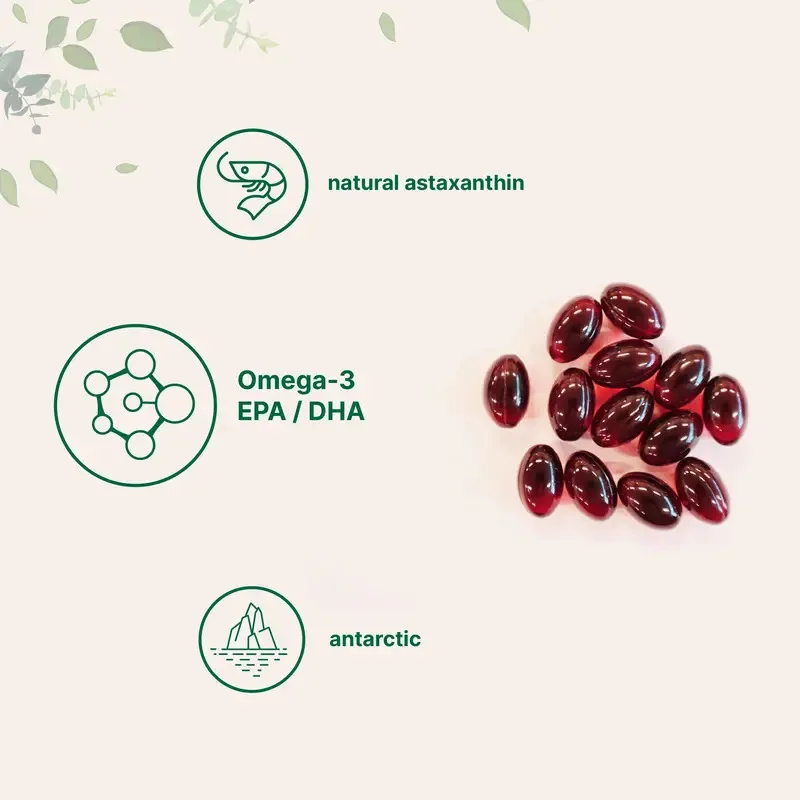 OEM Anti Oxidant Krill Oil Capsules Fish Oil Omega 3 Krill Oil Softgel Capsules