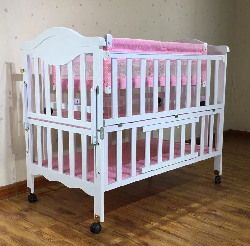 
High Quality Multifunction Wooden Baby Crib Baby Bed With Mosquito Nets 