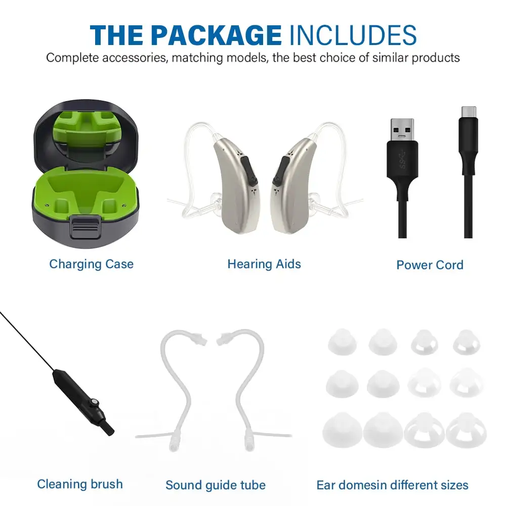 2024 new china rechargeable hearing aids for seniors deafness ear hear aid medical digital bte hearing aid amplifier device