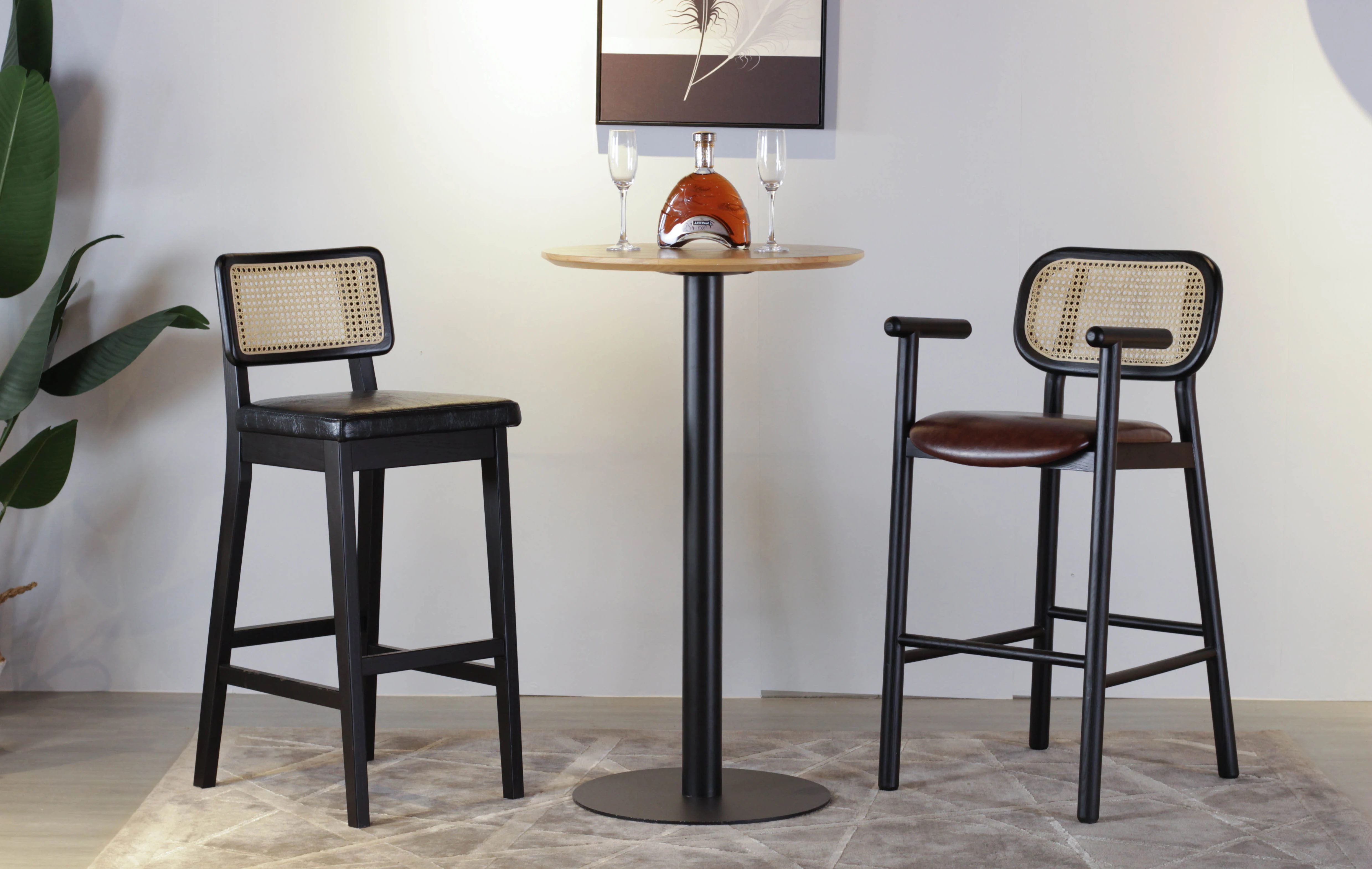 Classical bar Stool Rattan bar High Rattan Chair bar Stool Classic