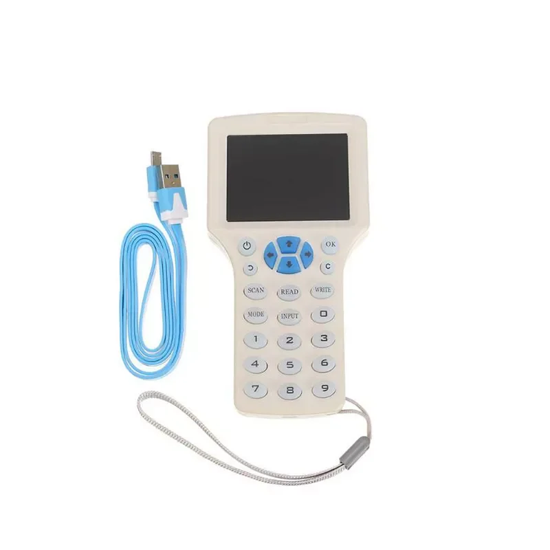 low cost 125khz 13.56mhz  rfid card copier with lcd display usb reader and writer cloner duplicator