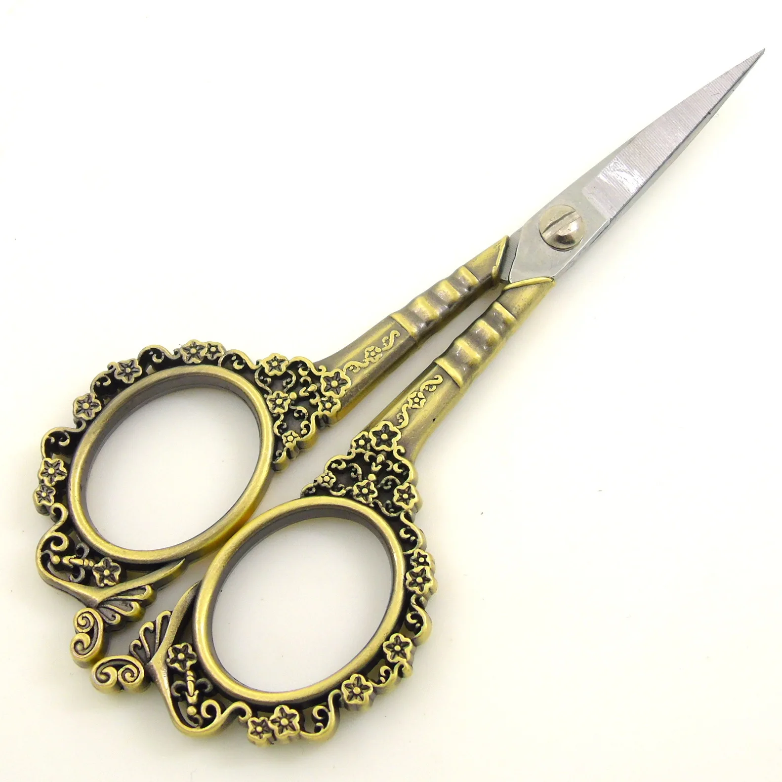 Retro Style Stainless Steel Precision Cuticle Nail Art Scissors Salon Pedicure Beauty Grooming Kit Nail Supplies