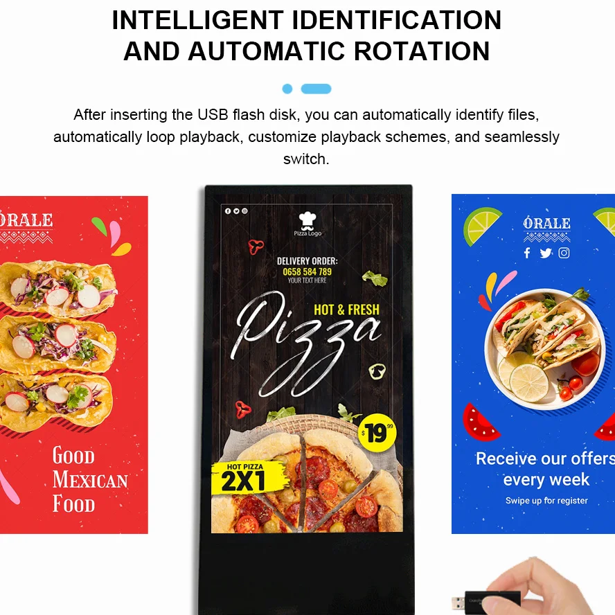 battery portable mobile advertising screen