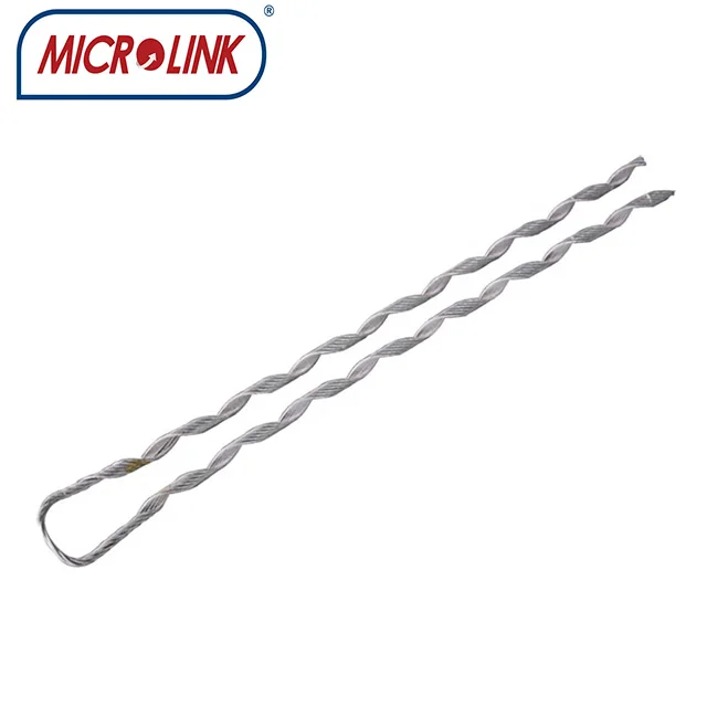 Кабельные аксессуары ADSS OPGW, оцинкованный винтовой мертвый Натяжной зажим 5/16 дюйма 3/8 дюйма 1/2 дюйма 5/8 дюйма 7/8 дюйма, предварительно сформированный зажим, мертвый конец