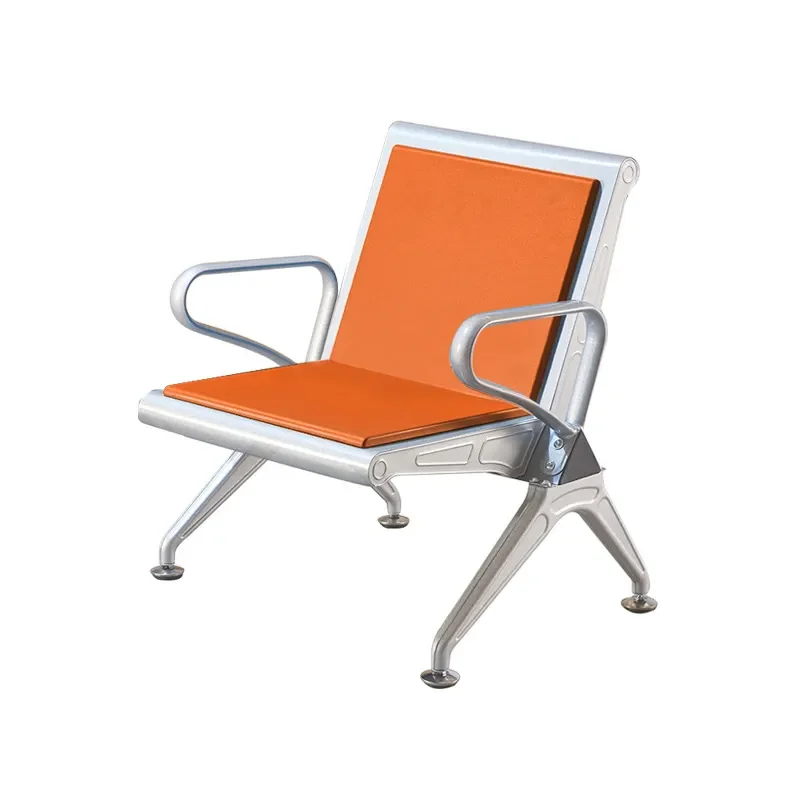 Modern Designed Airport Waiting Chairs with Stainless Steel Armrest Various Colors for Hairdressers Banks Hospitals Parks