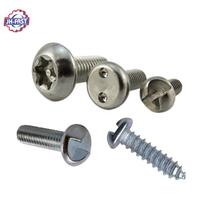 Stainless steel S type irreversible screws clutch head anti theft screw one way two hole security screws