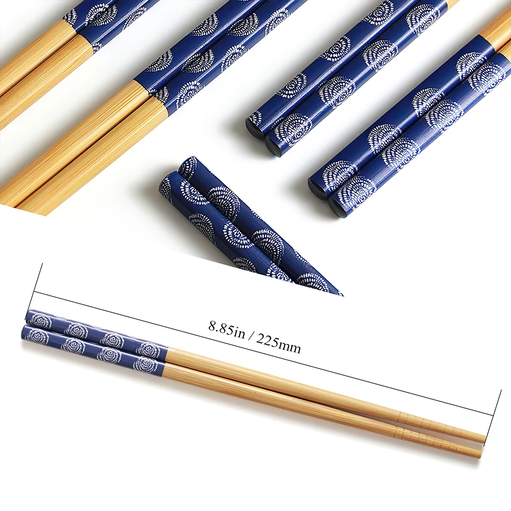 Customizable Logo Japanese Bamboo Wooden Chopsticks Reusable Modern Design Flatware for Restaurant Dishes Weddings Packed Pairs