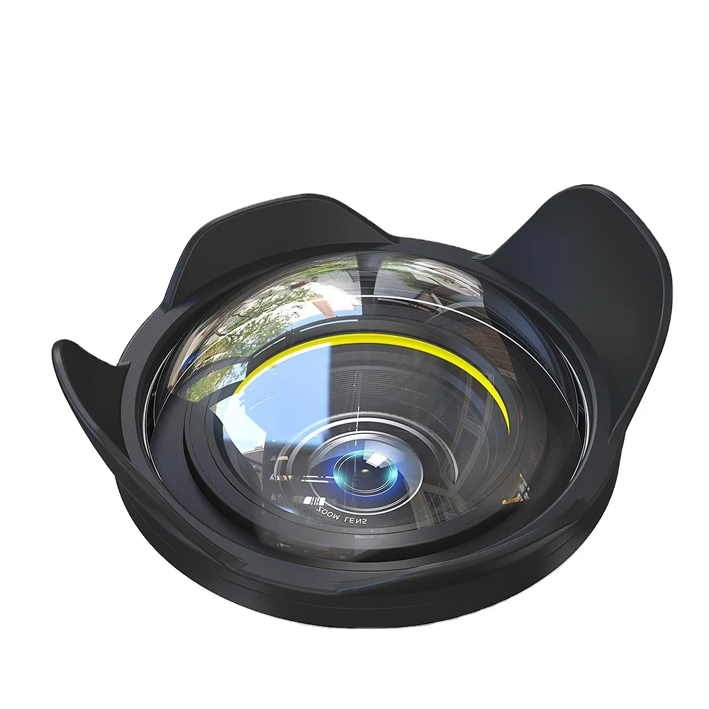 Seafrogs 6 Inch 67mm Fisheye Wide Angle Wet Correctional Dome Port Lens for Waterproof Diving Camera Housing