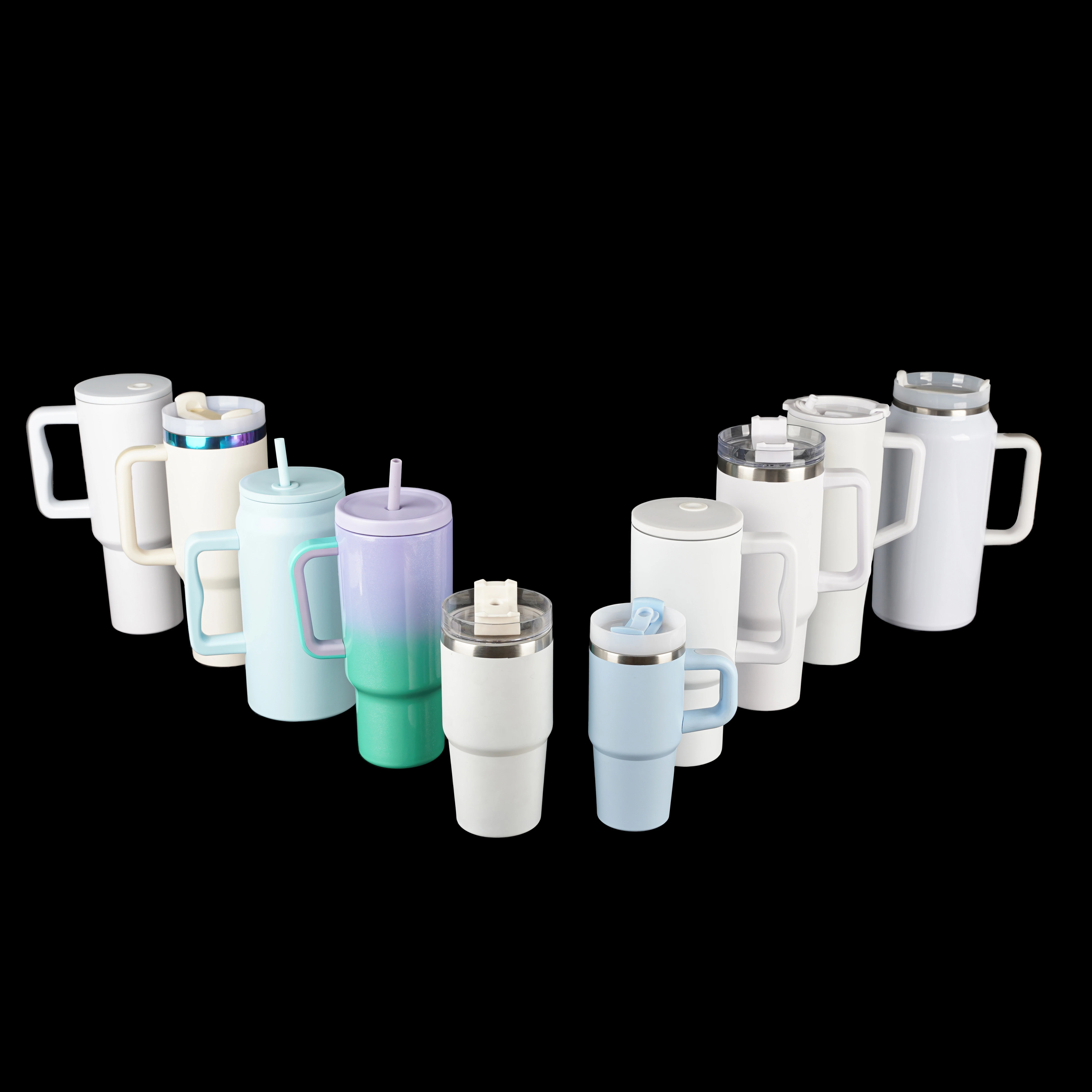 64 OZ Double Wall Insulated Flask Stainless Steel Adventure Tumbler Vacuum With Lids and Straw