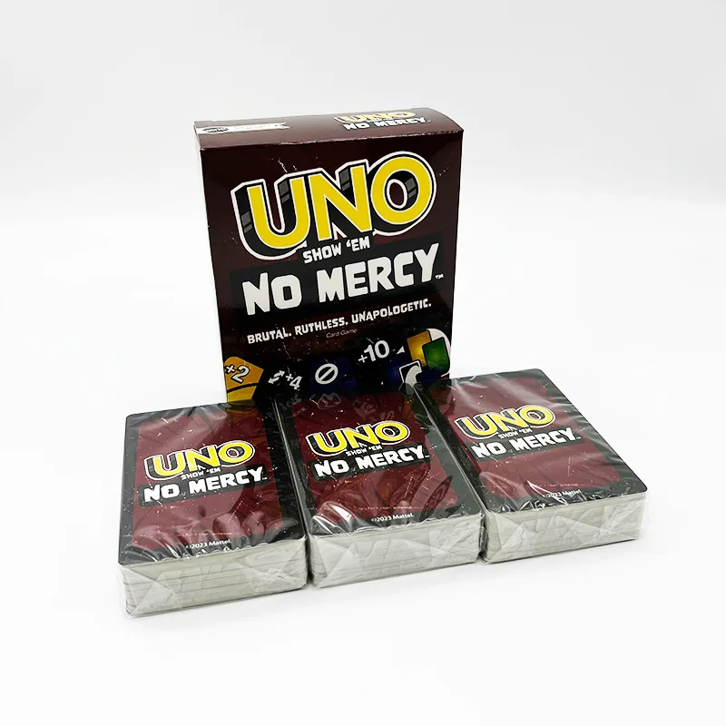 Классический Unos Show Em No Mercy Skip Bo Flip плюс покерная утолщенная бумага полный диапазон игровых карт с 168 картами