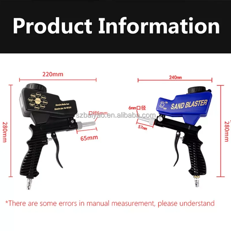 Sand Blasting Abrasive Gun Ceramic Nozzles small portable pneumatic sandblasting gun