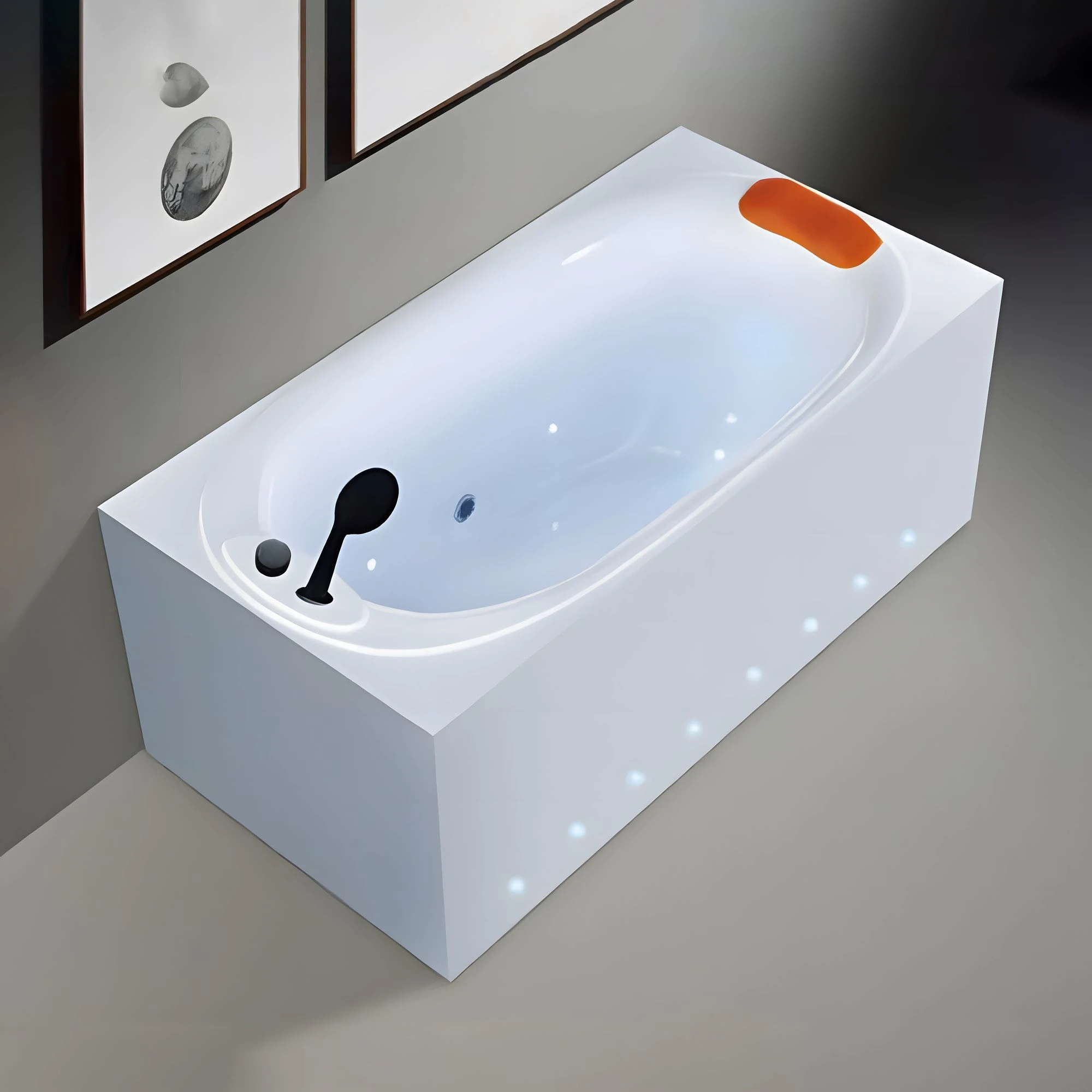 CLASIKAL Modern minimalist style bathroom massage bathtub acrylic independent soaking bathtub