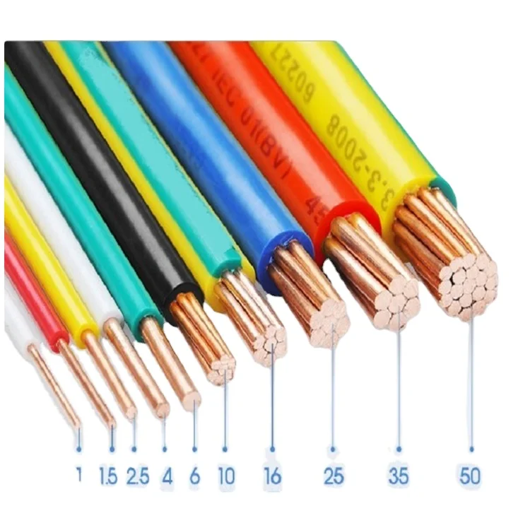 Electric Cable Copper Wire H07V-K 10mm copper conductor unite  price per meter