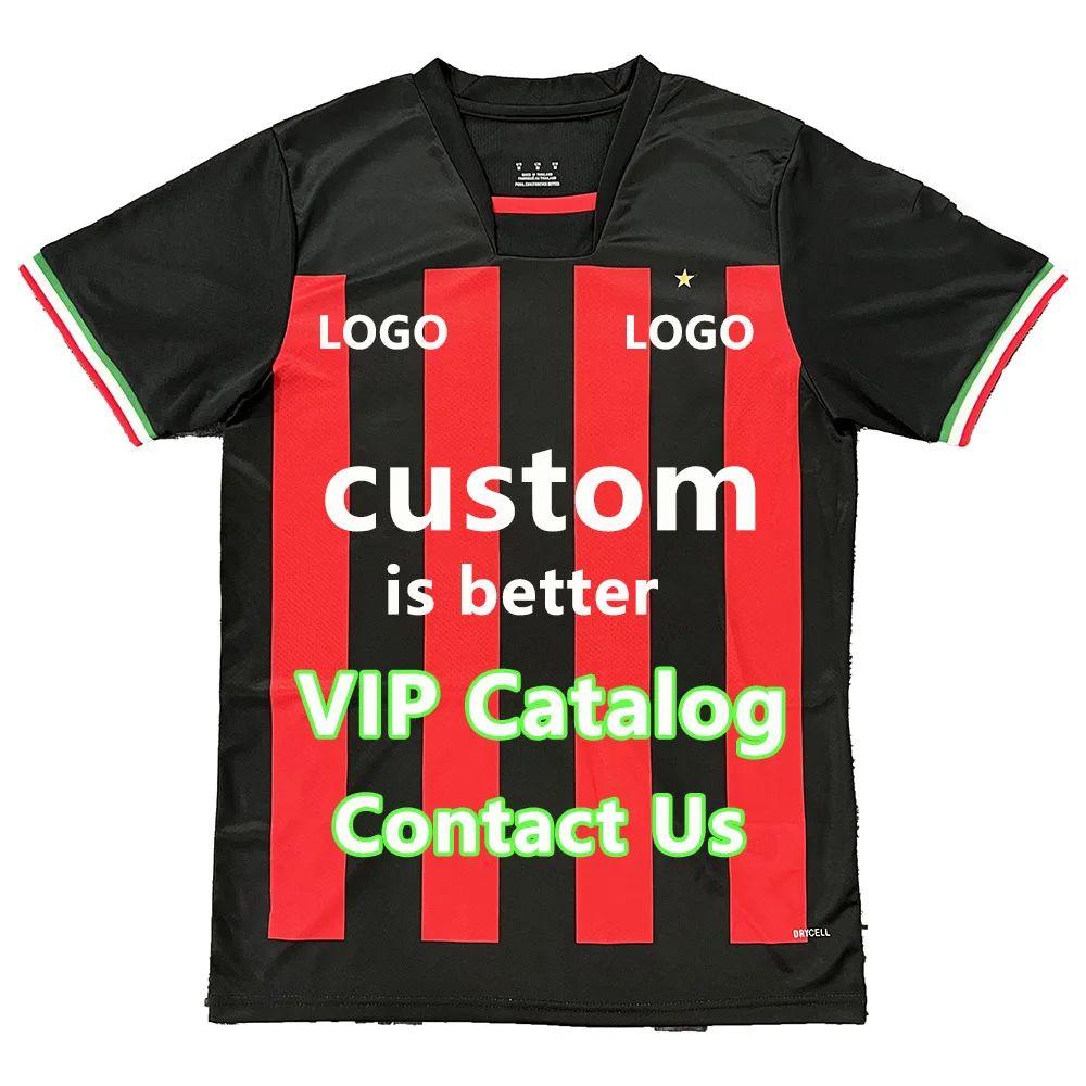 original 1:1 custom italy football league football jersey for men AC team home soccer jersey football soccer uniform