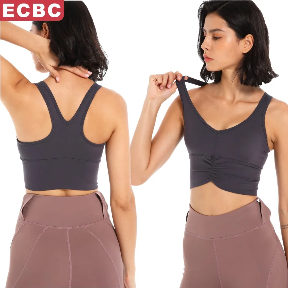 Изготовленный На Заказ Wanita Seksi плюс размер складки красоты черная девочка фитнес укороченный топ нижнее белье для женщин Йога спортивные сексуальные невидимый бюстгальтер майка