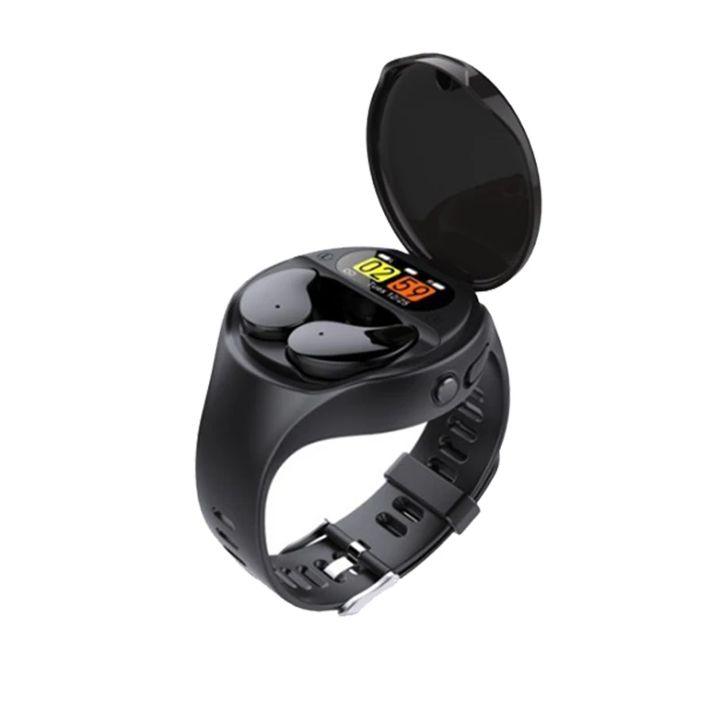 
2 in 1 Smart Watch Heart Rate Monitor Smart Watch With Tws Waterproof Wireless Earphone 