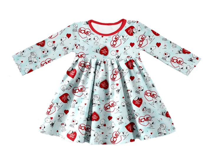 new design Wholesale boutique valentines day fashion baby girl appliqued outfit Customized clothes