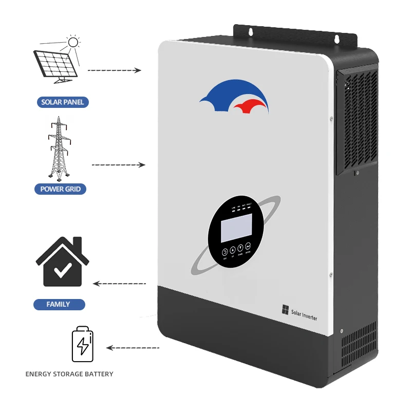 5000 watts solar inverter 12 v to 220 v 5kw hybrid solar inverter hybrid 5kw 48V pure sine wave 3kw 24v