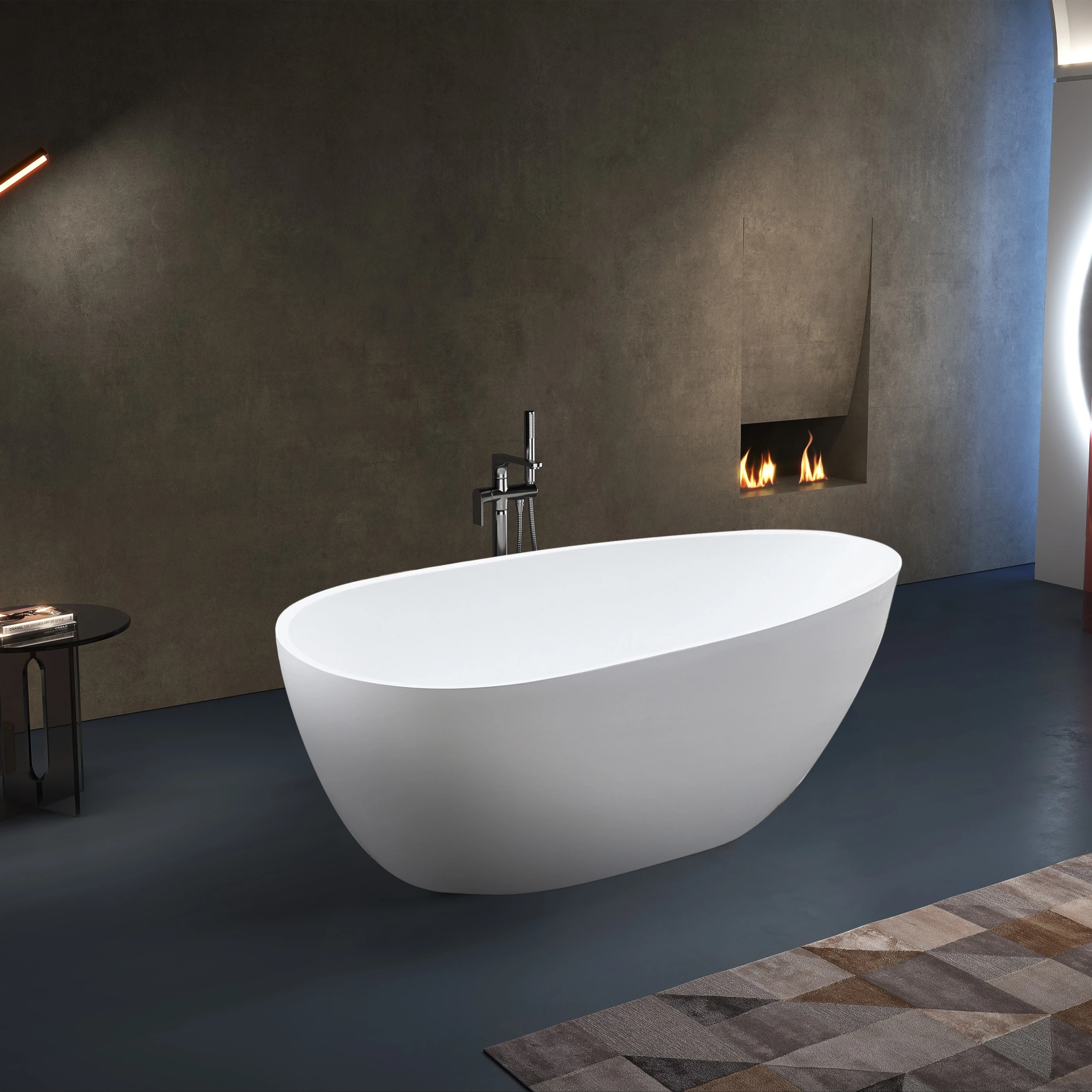 Бестселлер современный стиль домашний отель отдельно стоящая однотонная акриловая ванна Замачивание с сушилкой смеситель в комплекте