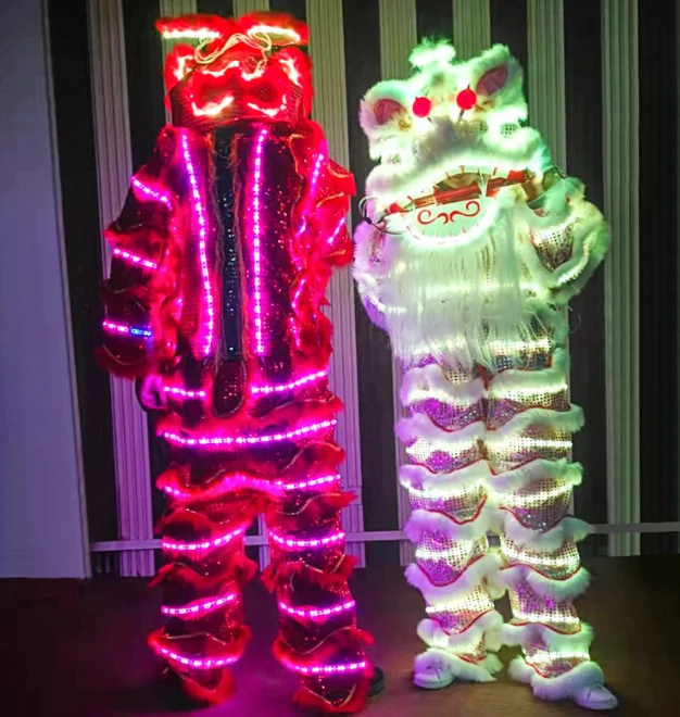 Chinese Personal Lion Dance Led Lion Dance Costume For Children Lion Dance Party Carnival For New Store Open