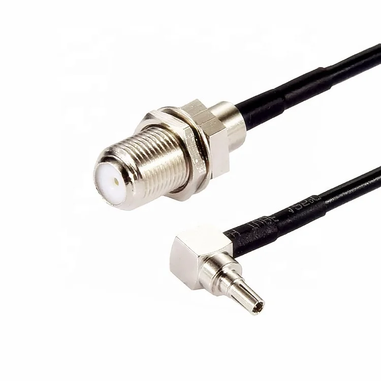 CRC9 male Right Angle to F Female Antenna Connector RG316 RG174 Cable for 3G USB Modem Antenna  Splitter Cable