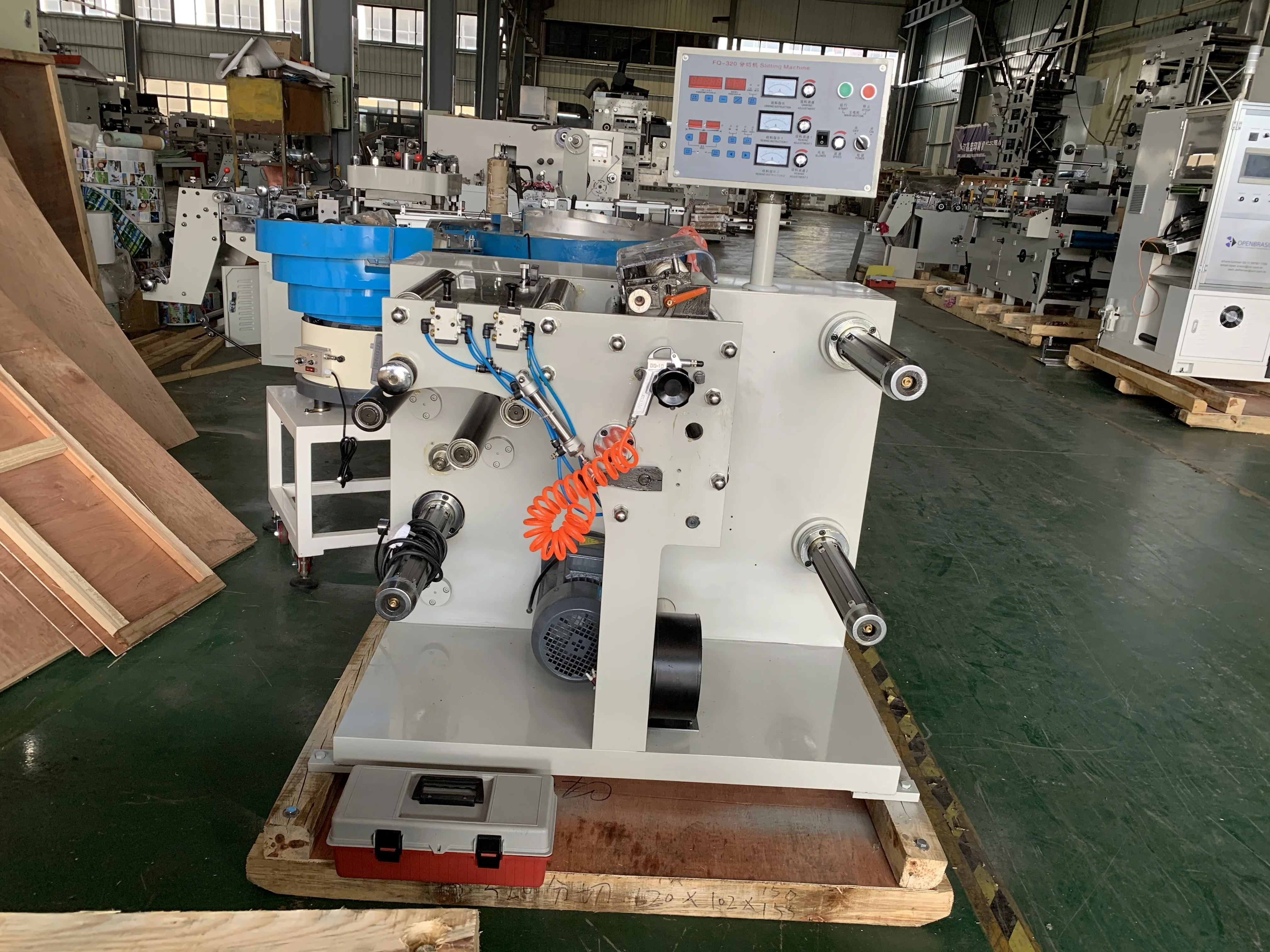 Goprinto high speed GPFQ-320 auto paper film plastic label slitting machine
