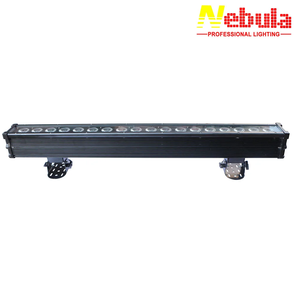 DMX Sound Control 18x10W RGBW 4 in 1 Wall Washer  LED Strip Bar Light with functional effect