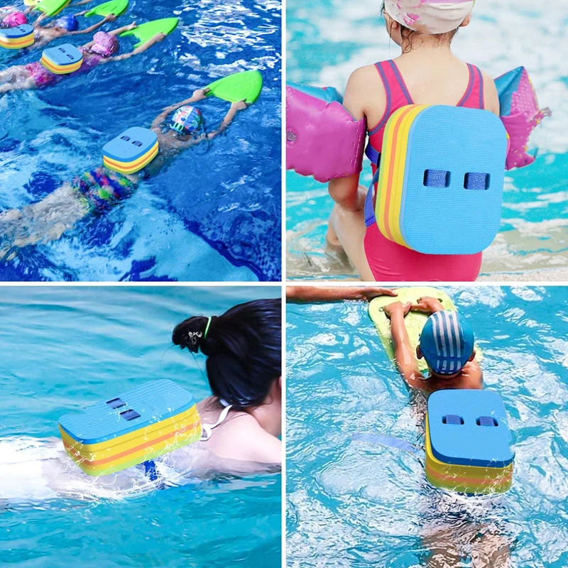 Baby Float Swim Learning Board With Adjustable Belt Four Layers Thick Eva Foam Swimming Back Float