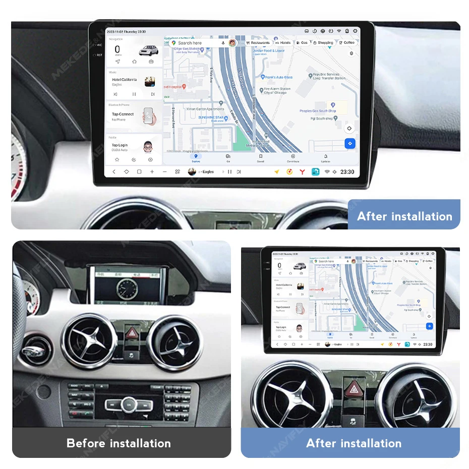 Автомобильный мультимедийный проигрыватель DUDUAUTO для Mercedes Benz GLK Class X204 2012 - 2015