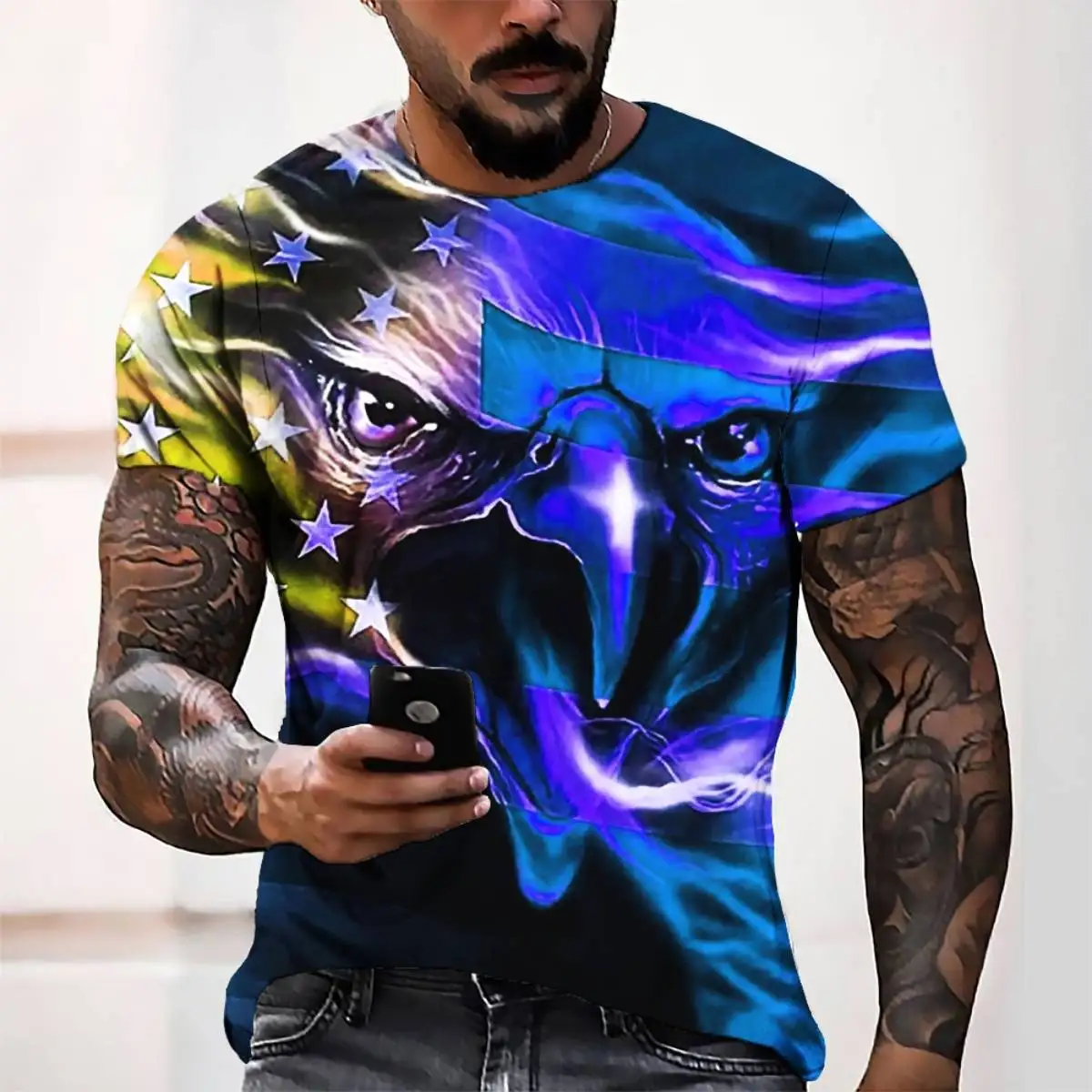 Fashion Unisex T Shirt Custom Logo Hip hop Punk Style Casual Streetwear Clothes Mens 3D Printed Children T-shirts