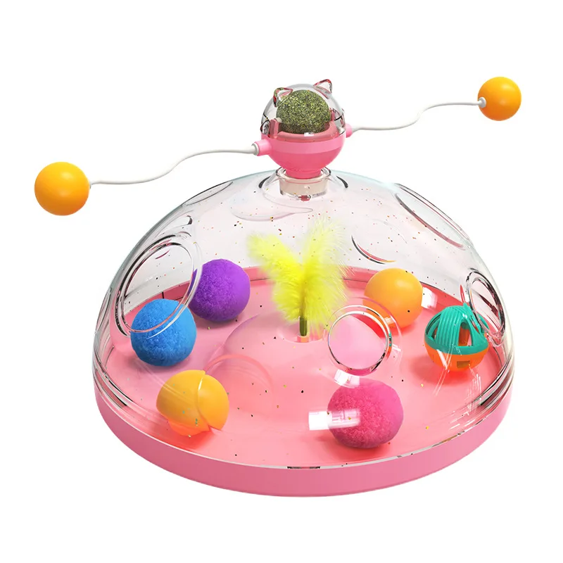 New Pet Supplies Manufacturer Wholesale Company Tease Cat Stick Hundred Treasure Box Cat Windmill Mint Ball Toys