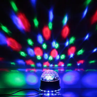  Музыкальный проигрыватель RGB для вечеринки музыкальный с активацией звуком светодиодные светильники хрустальными