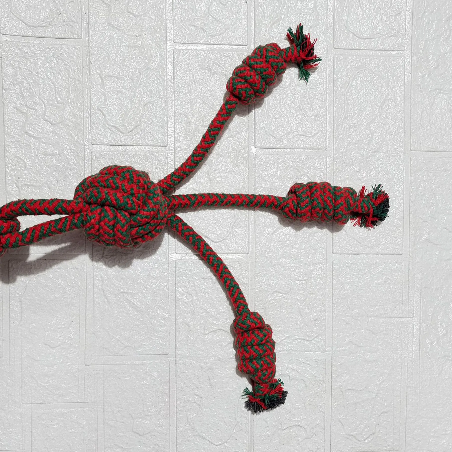 Christmas Theme Cotton Rope Chew Toys for Aggressive Chewers Dental Rope Toys Kit for Dogs Bulk