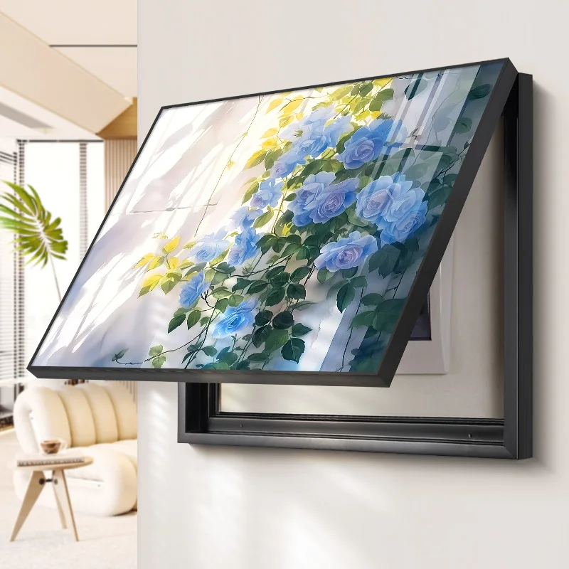 Modern Sunflower Wall Art Covering Electric Meter Box Decoration Paintings Aluminum Alloy Frame Hidden Switch Box home Decor