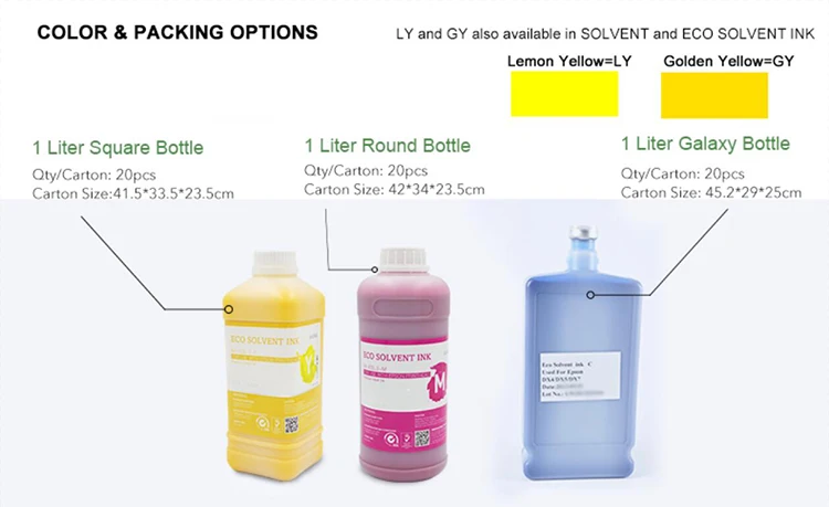 InkMall  Hot sale 1000ML eco solvent ink for dx5 dx7 head with good price