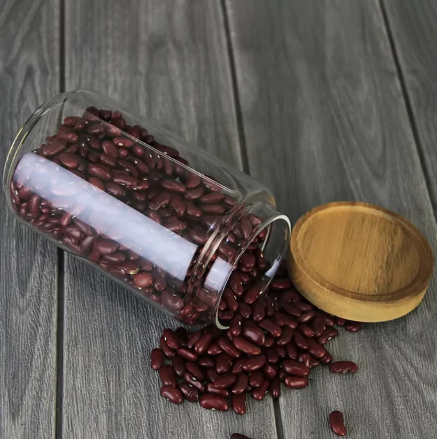 Acacia wood seal lid with glass storage jar wooden lid,glass storage jar with lid,storage jar glass