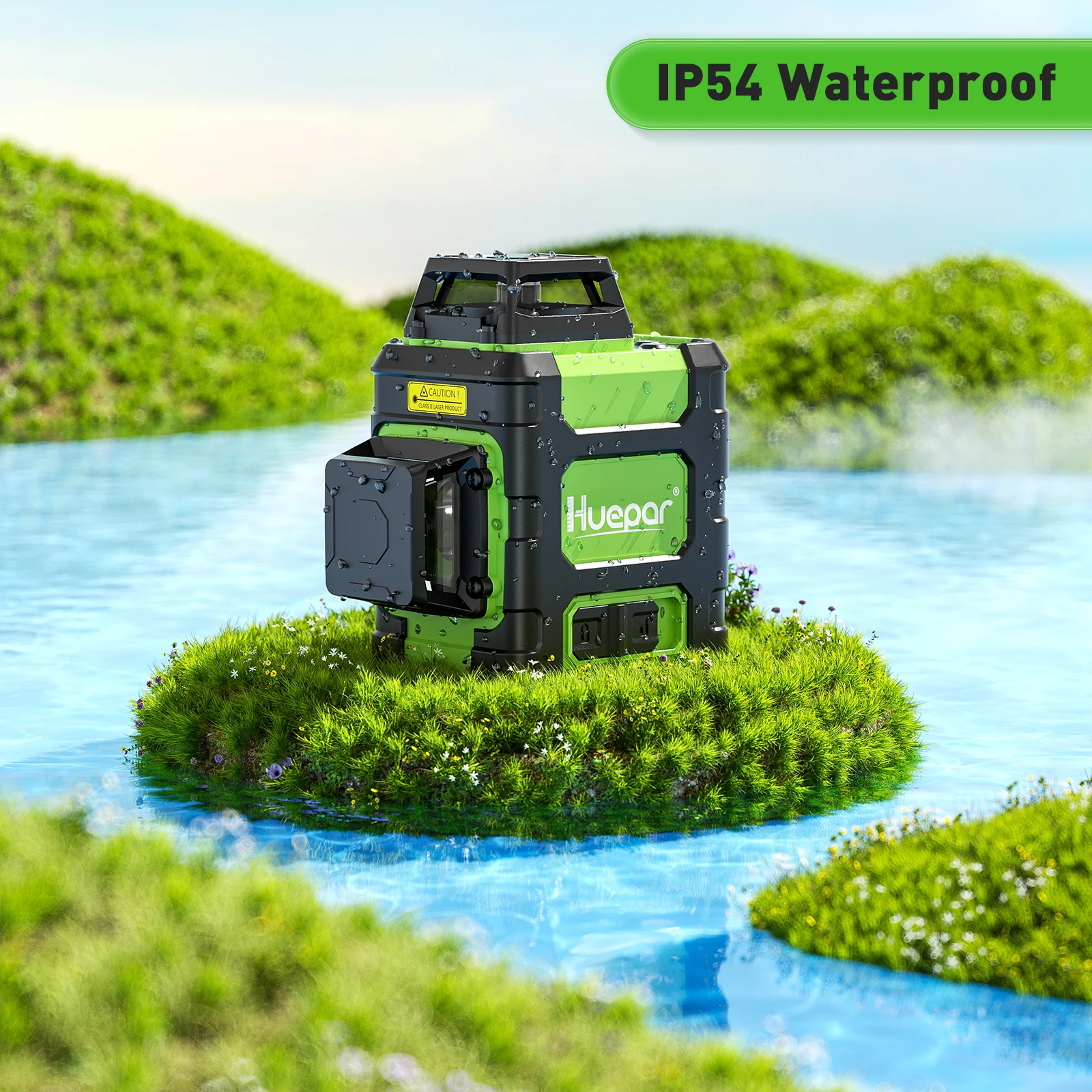 Huepar Self Leveling Green 12 Lines Laser Levels HM03CG Cross Beam HM Serie