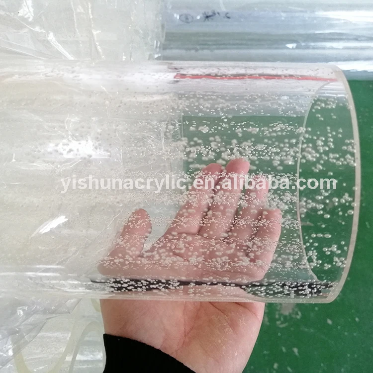 Guangzhou factory custom clear bubble pmma plastic acrylic tube /pipe